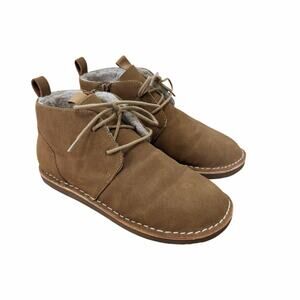 Nordstrom Tan Faux Suede Booties Sz 3 Youth